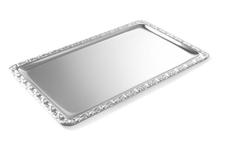 Servierplatte GN 1/1, Edelstahl 18/0 mit Zierrand